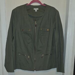 Charter Club Utility Jacket in Olive